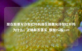 现在股票允许加杠杆吗现在股票允许加杠杆吗为什么，正确解答落实_旗舰Pro版4.699