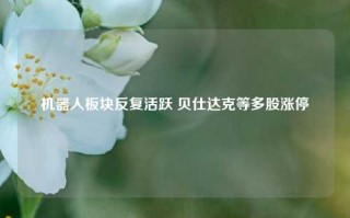 机器人板块反复活跃 贝仕达克等多股涨停