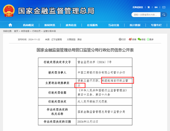 年内首现国有大行因网点“违规关门”被罚 今年来已有2681个银行线下网点关停-第1张图片-十倍杠杆-股票杠杆