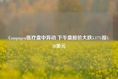 Compugen医疗盘中异动 下午盘股价大跌5.17%报1.38美元-第1张图片-十倍杠杆-股票杠杆