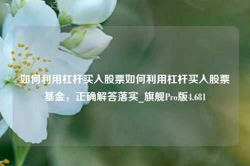 如何利用杠杆买入股票如何利用杠杆买入股票基金，正确解答落实_旗舰Pro版4.681-第1张图片-十倍杠杆-股票杠杆