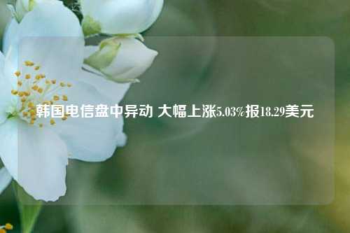 韩国电信盘中异动 大幅上涨5.03%报18.29美元-第1张图片-十倍杠杆-股票杠杆