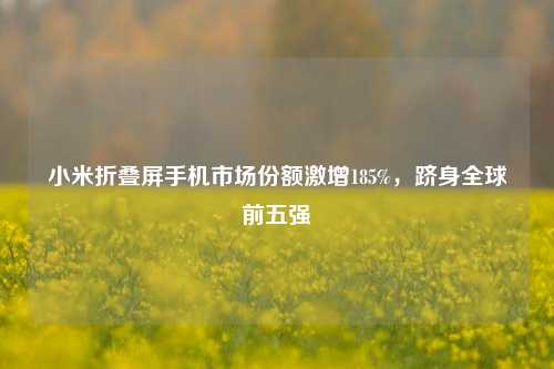 小米折叠屏手机市场份额激增185%，跻身全球前五强-第1张图片-十倍杠杆-股票杠杆