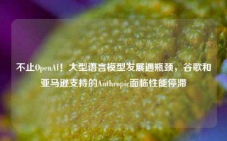 不止OpenAI！大型语言模型发展遇瓶颈，谷歌和亚马逊支持的Anthropic面临性能停滞