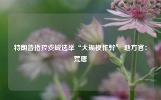 特朗普指控费城选举“大规模作弊” 地方官：荒唐