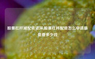 股票杠杆减配资资深,股票杠杆配资怎么申请最低要多少钱