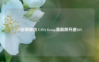 Q3业绩强劲 CAVA Group盘前飙升逾16%