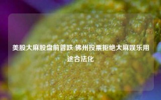 美股大麻股盘前普跌 佛州投票拒绝大麻娱乐用途合法化