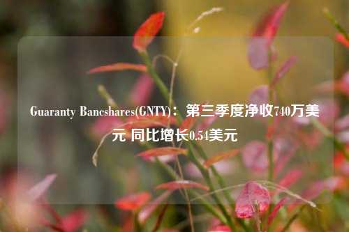 Guaranty Bancshares(GNTY)：第三季度净收740万美元 同比增长0.54美元-第1张图片-十倍杠杆-股票杠杆