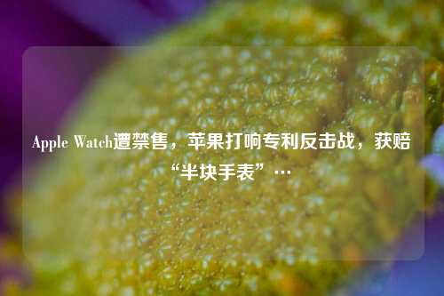 Apple Watch遭禁售，苹果打响专利反击战，获赔“半块手表”…-第1张图片-十倍杠杆-股票杠杆