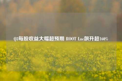 Q3每股收益大幅超预期 ROOT Lnc飙升超160%-第1张图片-十倍杠杆-股票杠杆