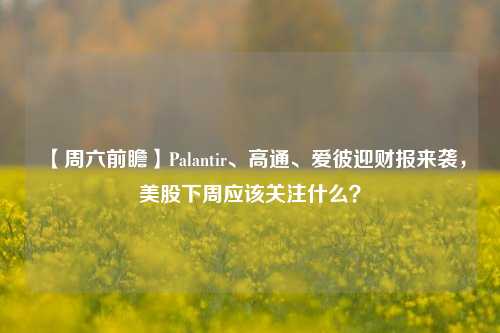 【周六前瞻】Palantir、高通、爱彼迎财报来袭，美股下周应该关注什么？-第1张图片-十倍杠杆-股票杠杆