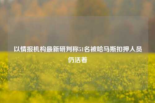 以情报机构最新研判称51名被哈马斯扣押人员仍活着-第1张图片-十倍杠杆-股票杠杆