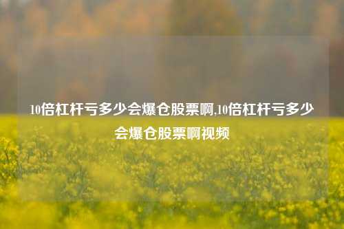 10倍杠杆亏多少会爆仓股票啊,10倍杠杆亏多少会爆仓股票啊视频-第1张图片-十倍杠杆-股票杠杆