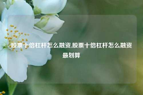 股票十倍杠杆怎么融资,股票十倍杠杆怎么融资最划算-第1张图片-十倍杠杆-股票杠杆