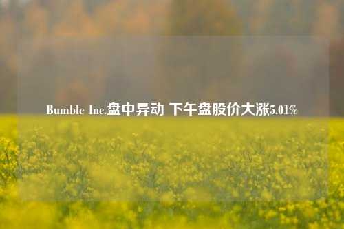 Bumble Inc.盘中异动 下午盘股价大涨5.01%-第1张图片-十倍杠杆-股票杠杆