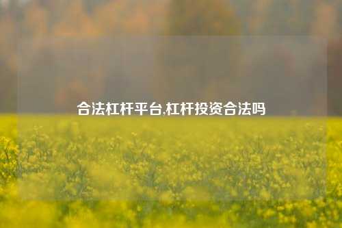 合法杠杆平台,杠杆投资合法吗-第1张图片-十倍杠杆-股票杠杆