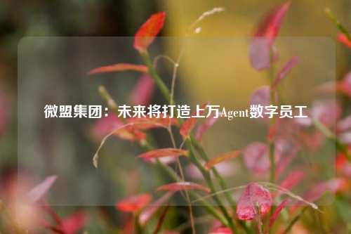 微盟集团：未来将打造上万Agent数字员工-第1张图片-十倍杠杆-股票杠杆