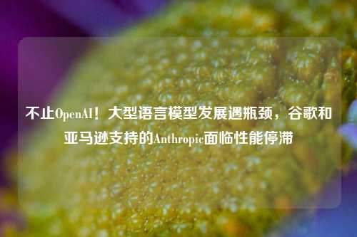 不止OpenAI！大型语言模型发展遇瓶颈，谷歌和亚马逊支持的Anthropic面临性能停滞-第1张图片-十倍杠杆-股票杠杆