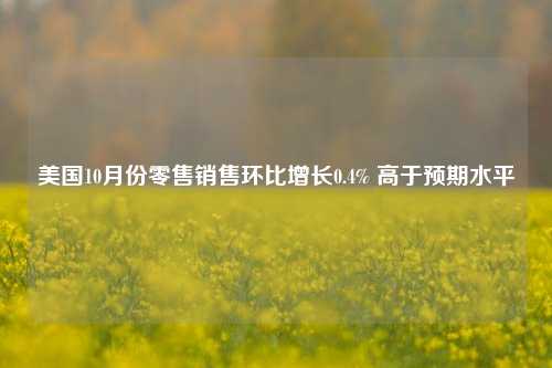 美国10月份零售销售环比增长0.4% 高于预期水平-第1张图片-十倍杠杆-股票杠杆